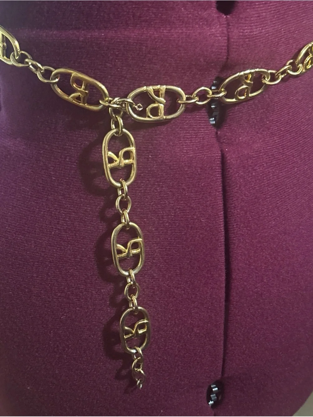 Roberta Di Camerino R Logo Golden Chain Belt 38” Please Read Description